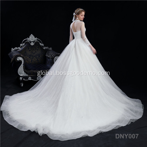  Simple And Neat Light chinese style wedding dress With Lace Sleeves Supplier